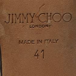 Pre Owned Jimmy Choo Gold  Leather Lance  Ankle Strap Sandals Size 41