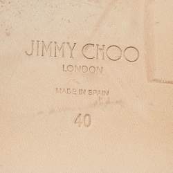 Pre Owned Jimmy Choo Dusty Pink Leather Minea Flat Slide Sandals Size 40