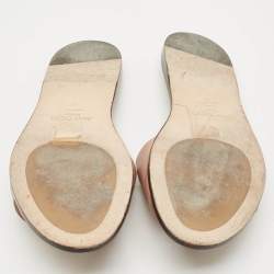 Pre Owned Jimmy Choo Dusty Pink Leather Minea Flat Slide Sandals Size 40