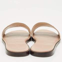 Pre Owned Jimmy Choo Dusty Pink Leather Minea Flat Slide Sandals Size 40