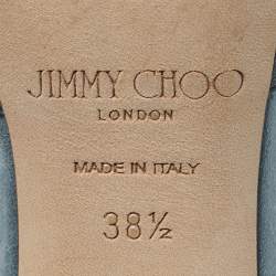 Pre Owned Jimmy Choo Light Blue Suede Lancer Pumps Size 38.5