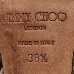 Pre Owned Jimmy Choo Brown/Cream Calf Hair Anouk Pumps Size 38.5