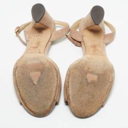 Pre Owned Jimmy Choo Pink Suede Miranda Sandals Size 39.5