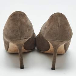 Pre Owned Jimmy Choo Beige Suede Romy Pumps Size 36.5