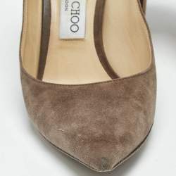 Pre Owned Jimmy Choo Beige Suede Romy Pumps Size 36.5