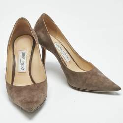 Pre Owned Jimmy Choo Beige Suede Romy Pumps Size 36.5