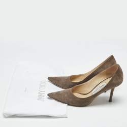 Pre Owned Jimmy Choo Beige Suede Romy Pumps Size 36.5
