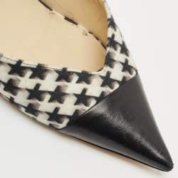 Pre Owned Jimmy Choo Multicolor Leather and Wool liya Slingback Pumps Size 41