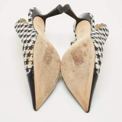 Pre Owned Jimmy Choo Multicolor Leather and Wool liya Slingback Pumps Size 41