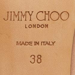 Pre Owned Jimmy Choo Ballet Pink Satin Crystal Embellished Alexa Pumps Size 38