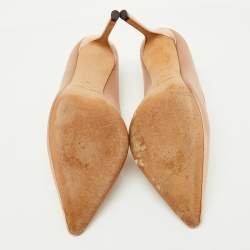 Pre Owned Jimmy Choo Ballet Pink Satin Crystal Embellished Alexa Pumps Size 38