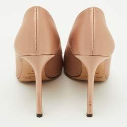 Pre Owned Jimmy Choo Ballet Pink Satin Crystal Embellished Alexa Pumps Size 38