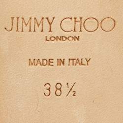 Pre Owned Jimmy Choo Beige Satin Crystal Embellished Manda Pumps Size 38.5