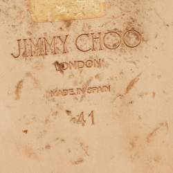 Pre Owned Jimmy Choo Brown Leather Narisa Cork Platform Wedge Sandals Size 41