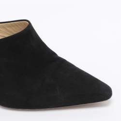 Pre Owned Jimmy Choo Black Suede Rya Mules Size 38.5