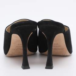 Pre Owned Jimmy Choo Black Suede Rya Mules Size 38.5