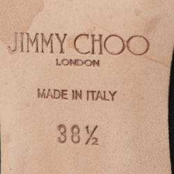 Pre Owned Jimmy Choo Black Suede Rya Mules Size 38.5