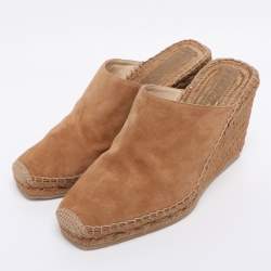 مملوكة مسبقًا Jimmy Choo Brown Suede Mules Size 38