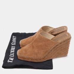 مملوكة مسبقًا Jimmy Choo Brown Suede Mules Size 38