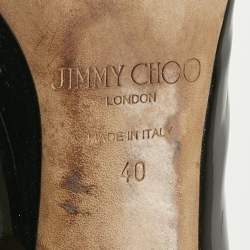 Pre Owned Jimmy Choo Black Patent Leather Romy Pumps Size 40