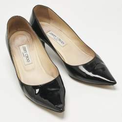 Pre Owned Jimmy Choo Black Patent Leather Romy Pumps Size 40