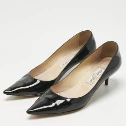 Pre Owned Jimmy Choo Black Patent Leather Romy Pumps Size 40