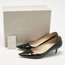 Pre Owned Jimmy Choo Black Patent Leather Romy Pumps Size 40