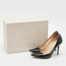 Pre Owned Jimmy Choo Black Patent Leather Abel Pumps Size 36.5
