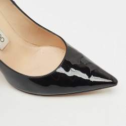Pre Owned Jimmy Choo Black Patent Leather Abel Pumps Size 36.5