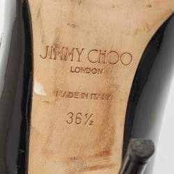 Pre Owned Jimmy Choo Black Patent Leather Abel Pumps Size 36.5