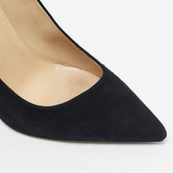 Pre Owned Jimmy Choo Black Suede Romy Pointed Toe Pumps Size 39