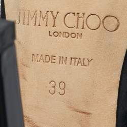 Pre Owned Jimmy Choo Black Suede Romy Pointed Toe Pumps Size 39