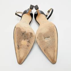 Pre Owned Jimmy Choo Black Patent Leather Saeda Mary Jane Pumps Size 38.5