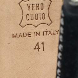 Pre Owned Jimmy Choo Black Suede Studded Peep Toe Pumps Size 41