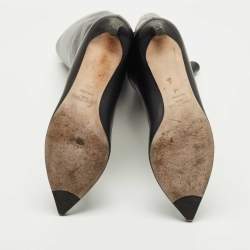 Pre Owned Jimmy Choo Black Leather Maxima Knee Boots Size 40