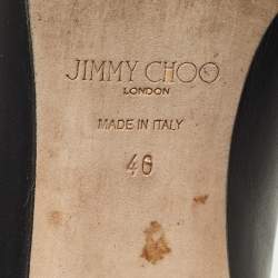 Pre Owned Jimmy Choo Black Leather Maxima Knee Boots Size 40