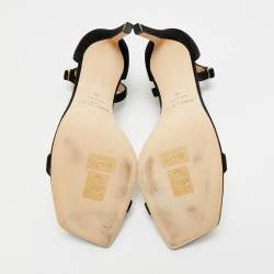 Pre Owned Jimmy Choo Black Suede Alva Sandals Size 38