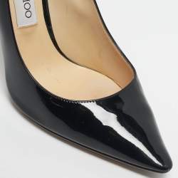 Pre Owned Jimmy Choo Black Patent Leather Romy Pumps Size 38.5