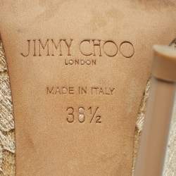 Pre Owned Jimmy Choo Beige Lace Abel Pumps Size 38.5