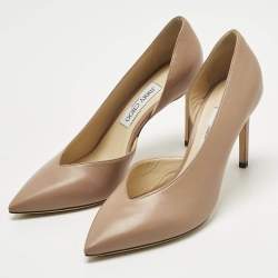 Pre Owned Jimmy Choo Beige Leather Sophia D'orsay Pumps