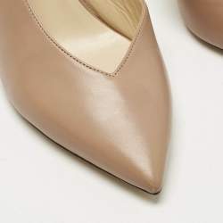 Pre Owned Jimmy Choo Beige Leather Sophia D'orsay Pumps