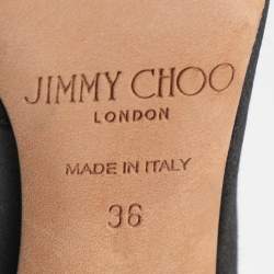 Pre Owned Jimmy Choo Black Suede Lucy Ankle Strap Pointed Toe D'orsay Pumps Size 36