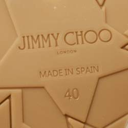 Pre Owned Jimmy Choo Cream Leather Diosa Wedge Sandals Size 40