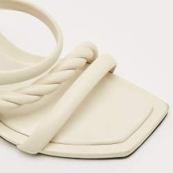 Pre Owned Jimmy Choo Cream Leather Diosa Slide Sandals Size 40