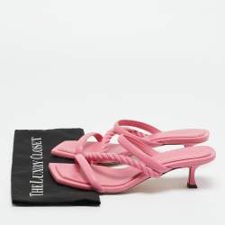 Pre Owned Jimmy Choo Pink Leather Diosa Slide Sandals Size 43