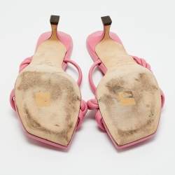 Pre Owned Jimmy Choo Pink Leather Diosa Slide Sandals Size 43