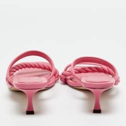 Pre Owned Jimmy Choo Pink Leather Diosa Slide Sandals Size 43