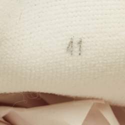 Pre Owned Jimmy Choo Silver Glitter and Leather Osaka Sneakers Size 41 