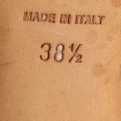 Pre Owned Jimmy Choo Black Patent Leather Ankle Strap Pumps Size 38.5