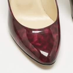 Pre Owned Jimmy Choo Two Tone Patent Leather Gilbert Pumps Size 36.5